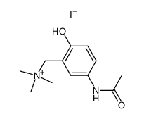 1-(5-acetamido-2-hydroxyphenyl)-N,N,N-trimethylmethanaminium iodide结构式