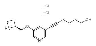 Sazetidine A dihydrochloride,6-[5-[(2S)-2-Azetidinylmethoxy]-3-pyridinyl]-5-hexyn-1-oldihydrochloride Structure