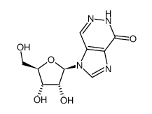 1-(β-D-ribofuranosyl)imidazo[4,5-d]pyridazin-4(5H)-one结构式