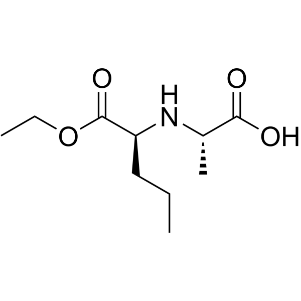 N-[(S)-乙氧羰基-1-丁基]-(S)-丙氨酸结构式