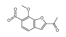 6-nitro-2-acetyl-7-methoxybenzo[b]furan结构式