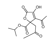 1-methylethyl 3-acetyl-2,5-dihydro-4-hydroxy-5-oxo-2-(2-oxopropyl)-2-furoate Structure