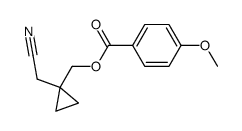 1-(p-methoxybenzoyloxymethyl)cyclopropane-1-acetonitrile结构式