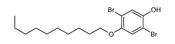 2,5-二溴-4-(癸氧基)苯酚结构式