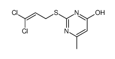 2-(3,3-dichloroprop-2-enylsulfanyl)-6-methyl-1H-pyrimidin-4-one结构式