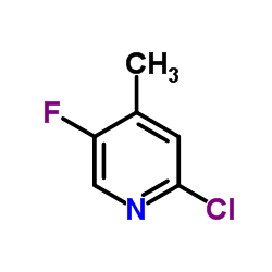 2-氯-4-甲基-5-氟吡啶结构式