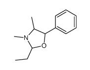 2-ethyl-3,4-dimethyl-5-phenyl-1,3-oxazolidine结构式