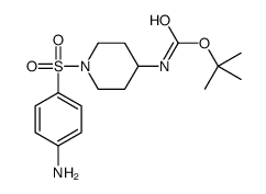 [1-(4-氨基苯磺酰基)哌啶-4-基]氨基甲酸叔丁酯结构式