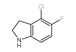 4-CHLORO-5-FLUORO-2,3-DIHYDRO-1H-INDOLE Structure
