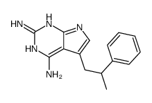 5-(2-phenylpropyl)-7H-pyrrolo[2,3-d]pyrimidine-2,4-diamine Structure