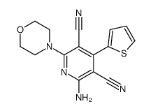 2-amino-6-morpholin-4-yl-4-thiophen-2-ylpyridine-3,5-dicarbonitrile结构式