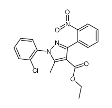 1-(2-Chloro-phenyl)-5-methyl-3-(2-nitro-phenyl)-1H-pyrazole-4-carboxylic acid ethyl ester结构式