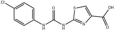2-(3-(4-氯苯基)脲基)噻唑-4-羧酸结构式