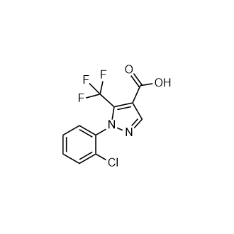 1-(2-氯苯基)-5-(三氟甲基)-1H-吡唑-4-羧酸结构式