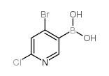4-溴-2-氯吡啶-5-硼酸结构式