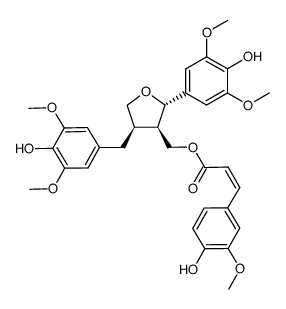 (+)-9'-O-(Z)-feruloyl-5,5'-dimethoxylariciresinol Structure