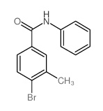 N-苯基-4-溴-3-甲基苯甲酰胺结构式