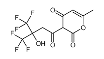 6-methyl-3-[4,4,4-trifluoro-3-hydroxy-3-(trifluoromethyl)butanoyl]pyran-2,4-dione结构式
