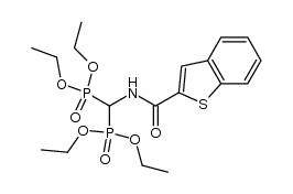 tetraethyl [(2-benzo[b]thiophenecarboxamido)methylene]bis(phosphonate) Structure
