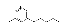 3-methyl-5-pentyl-pyridine结构式