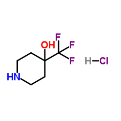 4-(TRIFLUOROMETHYL)PIPERIDIN-4-OL HYDROCHLORIDE Structure