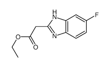 ethyl 2-(6-fluoro-1H-benzimidazol-2-yl)acetate结构式