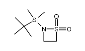 2-(tert-Butyldimethylsilyl)-1,2-thiazetidine 1,1-dioxide Structure