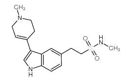 N-甲基-3-(1,2,3,6-四氢-1-甲基-4-吡啶)-1H-吲哚-5-乙烷磺酰胺结构式
