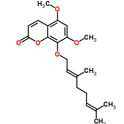 8-香叶基氧基-5,7-二甲氧基香豆素结构式