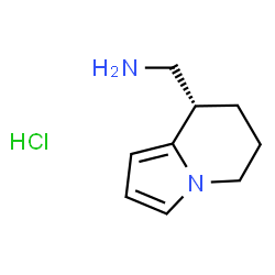8-INDOLIZINEMETHANAMINE, 5,6,7,8-TETRAHYDRO-, HYDROCHLORIDE (1:1), (8S)- Structure