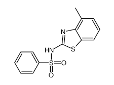 N-(4-甲基苯并[d]噻唑-2-基)苯磺酰胺结构式