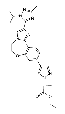 2-(4-(2-(1-异丙基-3-甲基-1H-1,2,4-三唑-5-基)-5,6-二氢苯并[f]咪唑结构式