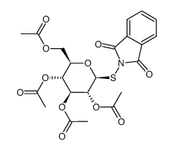 N-phthalyl-S-(2,3,4,6-tetra-O-acetyl-β-D-glucopyranosyl)sulfenamide Structure