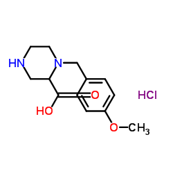 1-(4-Methoxy-benzyl)-piperazine-2-carboxylic acid hydrochloride Structure