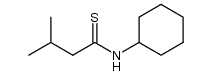 N-cyclohexyl-3-methylbutanethioamide结构式