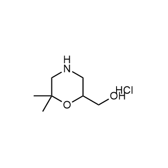 (6,6-Dimethylmorpholin-2-yl)methanolhydrochloride Structure