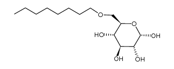 6-O-n-octyl-α-D-glucopyranose Structure
