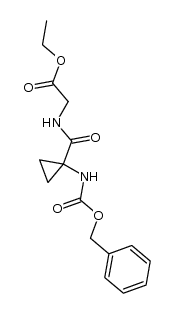[(1-benzyloxycarbonylaminocyclopropanecarbonyl)amino]acetic acid ethyl ester Structure