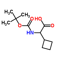 Boc-D-环丁基甘氨酸结构式