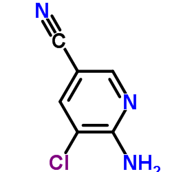 2-氨基-5-氰基-3-氯吡啶结构式