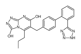 2-propyl-3-[[4-[2-(2H-tetrazol-5-yl)phenyl]phenyl]methyl]-1,5,7,8-tetr azabicyclo[4.3.0]nona-2,5-diene-4,9-dione Structure