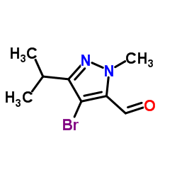 4-Bromo-3-isopropyl-1-methyl-1H-pyrazole-5-carbaldehyde Structure