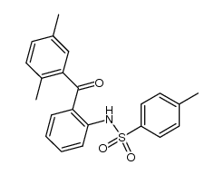 toluene-4-sulfonic acid-[2-(2,5-dimethyl-benzoyl)-anilide]结构式