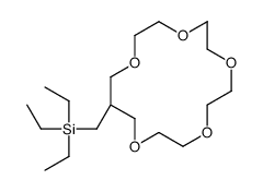 triethyl(1,4,7,10,13-pentaoxacyclohexadec-15-ylmethyl)silane结构式