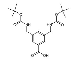 3,5-bis((tert-butoxycarbonylamino)methyl)benzoic acid结构式