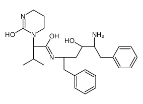 (S)-N-[(2S,4S,5S)-5-Amino-4-hydroxy-1,6-diphenylhexan-2-yl]-3-methyl-2-(2-oxotetrahydropyrimidin-1(2H)-yl)butanamide结构式