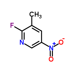 2-氟-3-甲基-5-硝基吡啶结构式