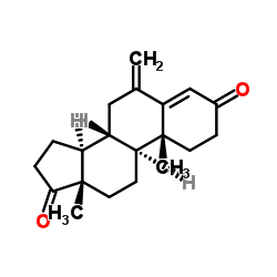 6-亚甲基雄-4-烯-3,17-二酮结构式
