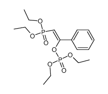 [(Z)-2-(Diethoxy-phosphoryloxy)-2-phenyl-vinyl]-phosphonic acid diethyl ester结构式