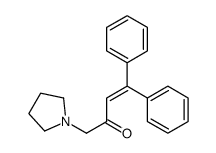 4,4-diphenyl-1-pyrrolidin-1-ylbut-3-en-2-one结构式